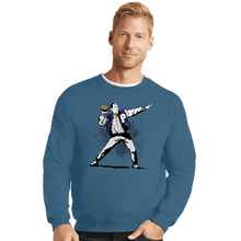 Load image into Gallery viewer, Daily_Deal_Shirts Crewneck Sweater, Unisex / Small / Indigo Blue Touchdown