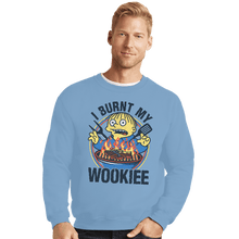Load image into Gallery viewer, Daily_Deal_Shirts Crewneck Sweater, Unisex / Small / Powder Blue Burnt Wookiee