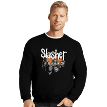 Load image into Gallery viewer, Shirts Crewneck Sweater, Unisex / Small / Black Slasher