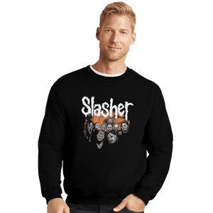 Shirts Crewneck Sweater, Unisex / Small / Black Slasher