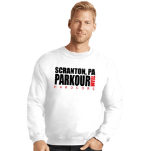 Load image into Gallery viewer, Shirts Crewneck Sweater, Unisex / Small / White Parkour Team