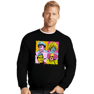 Daily_Deal_Shirts Crewneck Sweater, Unisex / Small / Black In Living Color
