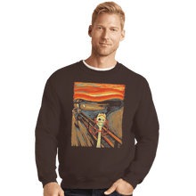 Load image into Gallery viewer, Shirts Crewneck Sweater, Unisex / Small / Dark Chocolate Screaming Forky