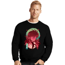 Load image into Gallery viewer, Daily_Deal_Shirts Crewneck Sweater, Unisex / Small / Black Kurama's Rose Whirlwind
