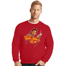 Load image into Gallery viewer, Daily_Deal_Shirts Crewneck Sweater, Unisex / Small / Red The Wings Of Liberty