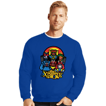 Load image into Gallery viewer, Daily_Deal_Shirts Crewneck Sweater, Unisex / Small / Royal Blue The X-Puppet Show