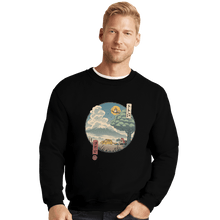 Load image into Gallery viewer, Shirts Crewneck Sweater, Unisex / Small / Black Neighbor's Ukiyo-e