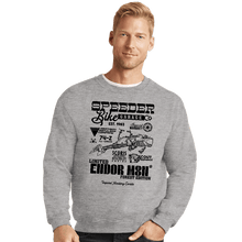 Load image into Gallery viewer, Daily_Deal_Shirts Crewneck Sweater, Unisex / Small / Sports Grey Speeder Bike Garage