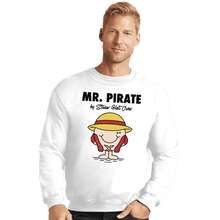 Load image into Gallery viewer, Shirts Crewneck Sweater, Unisex / Small / White The Little Mr Pirate