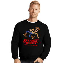 Load image into Gallery viewer, Secret_Shirts Crewneck Sweater, Unisex / Small / Black Strange Things