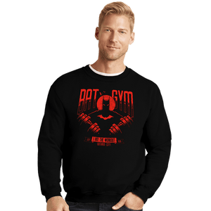 Daily_Deal_Shirts Crewneck Sweater, Unisex / Small / Black Bat Gym