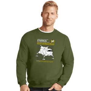 Shirts Crewneck Sweater, Unisex / Small / Military Green Starbug Repair Manual