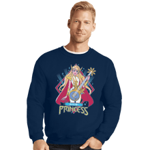 Load image into Gallery viewer, Shirts Crewneck Sweater, Unisex / Small / Navy Etherian Rockstar