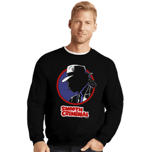 Shirts Crewneck Sweater, Unisex / Small / Black Smooth Criminal
