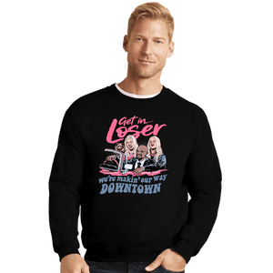 Daily_Deal_Shirts Crewneck Sweater, Unisex / Small / Black Downtown Driving