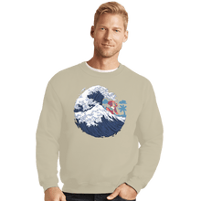Load image into Gallery viewer, Shirts Crewneck Sweater, Unisex / Small / Sand Funky Wave