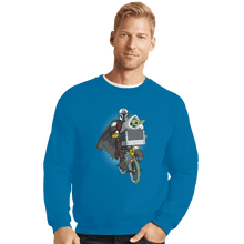 Load image into Gallery viewer, Shirts Crewneck Sweater, Unisex / Small / Sapphire Foundling Phone Home