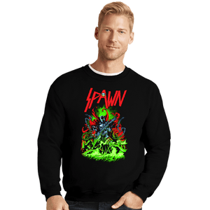Daily_Deal_Shirts Crewneck Sweater, Unisex / Small / Black Hellslayer