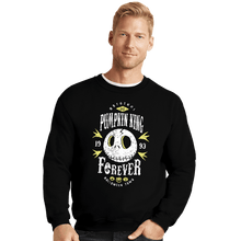 Load image into Gallery viewer, Shirts Crewneck Sweater, Unisex / Small / Black Pumpkin King Forever