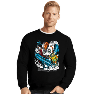 Daily_Deal_Shirts Crewneck Sweater, Unisex / Small / Black Hashira Water