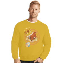Load image into Gallery viewer, Shirts Crewneck Sweater, Unisex / Small / Gold Bad Fur Day