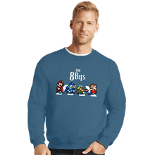 Load image into Gallery viewer, Daily_Deal_Shirts Crewneck Sweater, Unisex / Small / Indigo Blue The 8 Bits