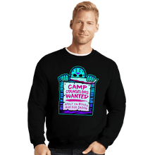 Load image into Gallery viewer, Daily_Deal_Shirts Crewneck Sweater, Unisex / Small / Black Camp Counselors Wanted
