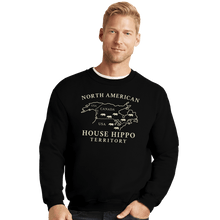 Load image into Gallery viewer, Secret_Shirts Crewneck Sweater, Unisex / Small / Black House Hippo