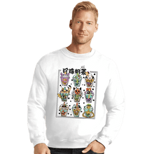 Load image into Gallery viewer, Secret_Shirts Crewneck Sweater, Unisex / Small / White Bubble-Tea Nerd