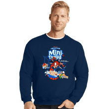 Load image into Gallery viewer, Shirts Crewneck Sweater, Unisex / Small / Navy Frosted Mini Thwips
