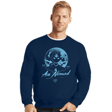 Load image into Gallery viewer, Shirts Crewneck Sweater, Unisex / Small / Navy Moonlight Air Nomad