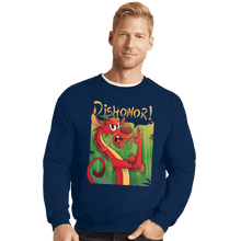 Load image into Gallery viewer, Shirts Crewneck Sweater, Unisex / Small / Navy Dishonor On You