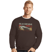 Load image into Gallery viewer, Shirts Crewneck Sweater, Unisex / Small / Dark Chocolate Retro Old Bessie