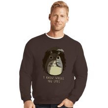 Load image into Gallery viewer, Shirts Crewneck Sweater, Unisex / Small / Dark Chocolate I Know Where You Live