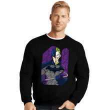 Load image into Gallery viewer, Secret_Shirts Crewneck Sweater, Unisex / Small / Black Batman Joker
