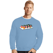 Load image into Gallery viewer, Daily_Deal_Shirts Crewneck Sweater, Unisex / Small / Powder Blue Rock Rolls