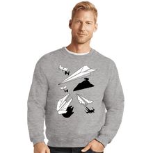 Load image into Gallery viewer, Daily_Deal_Shirts Crewneck Sweater, Unisex / Small / Sports Grey Paper Wars
