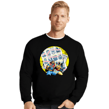 Load image into Gallery viewer, Daily_Deal_Shirts Crewneck Sweater, Unisex / Small / Black Future Past Animated