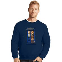 Load image into Gallery viewer, Daily_Deal_Shirts Crewneck Sweater, Unisex / Small / Navy Tardis Cats