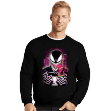 Load image into Gallery viewer, Secret_Shirts Crewneck Sweater, Unisex / Small / Black Venom Glitch