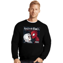 Load image into Gallery viewer, Secret_Shirts Crewneck Sweater, Unisex / Small / Black Spider-emo