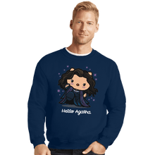 Load image into Gallery viewer, Shirts Crewneck Sweater, Unisex / Small / Navy Hello Agatha