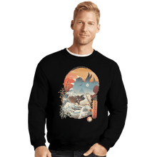 Load image into Gallery viewer, Shirts Crewneck Sweater, Unisex / Small / Black Blue Ranger Ukiyoe