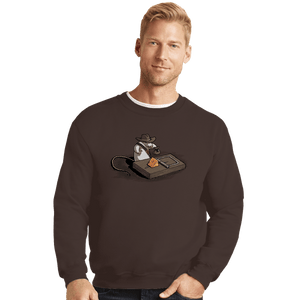 Shirts Crewneck Sweater, Unisex / Small / Dark Chocolate Indiana Mouse