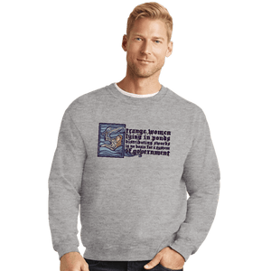 Daily_Deal_Shirts Crewneck Sweater, Unisex / Small / Sports Grey Lake Lady