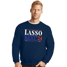 Load image into Gallery viewer, Secret_Shirts Crewneck Sweater, Unisex / Small / Navy Lasso Kent 24