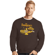 Load image into Gallery viewer, Daily_Deal_Shirts Crewneck Sweater, Unisex / Small / Dark Chocolate Yellow Serenity
