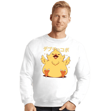 Load image into Gallery viewer, Shirts Crewneck Sweater, Unisex / Small / White Fat Chocobo