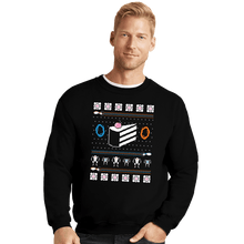 Load image into Gallery viewer, Shirts Crewneck Sweater, Unisex / Small / Black The Christmas Cake Is A Lie