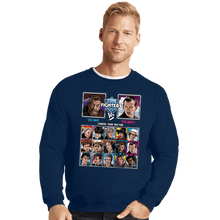 Load image into Gallery viewer, Daily_Deal_Shirts Crewneck Sweater, Unisex / Small / Navy Time Fighters War vs 9th